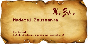 Madacsi Zsuzsanna névjegykártya